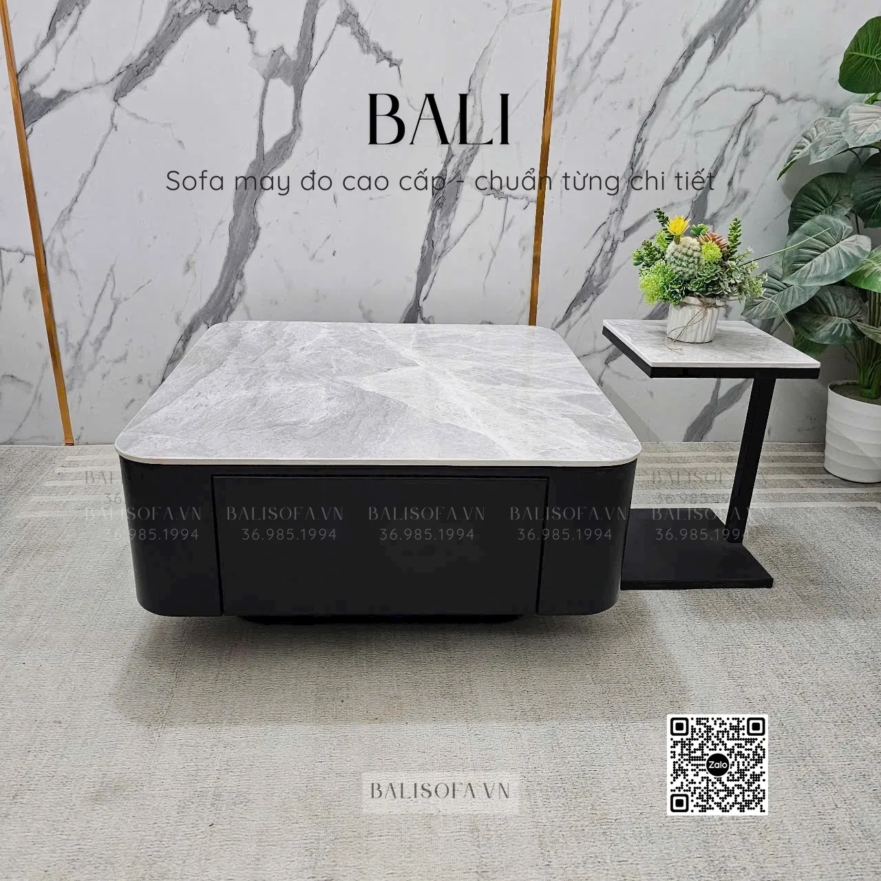 bàn trà mặt đá