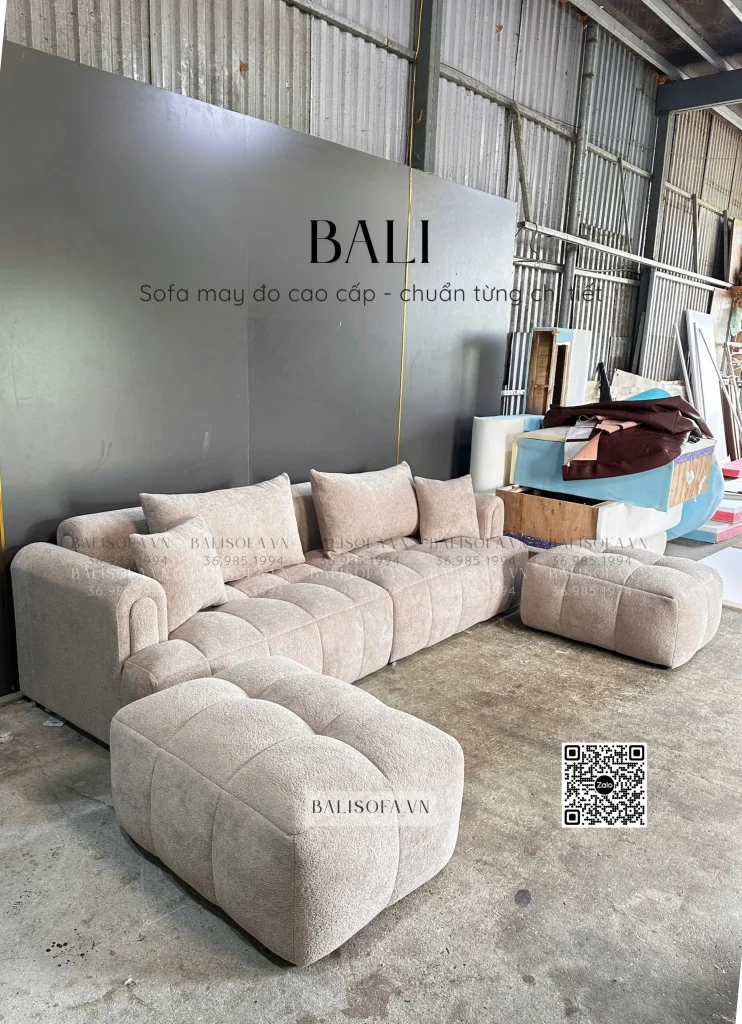 sofa vải nỉ lông cừu độc quyền BALI