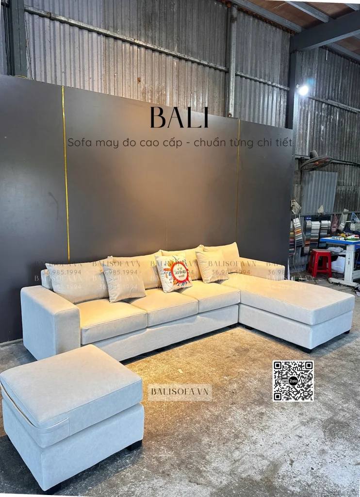 sofa góc chữ L chất liệu nỉ nhung kháng nước - chống xước cao cấp - có thể tháo rời đệm và gối