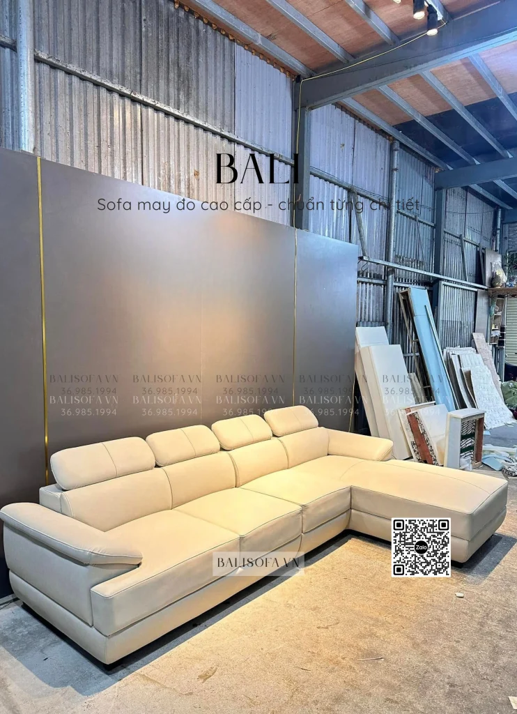 Sofa phòng khách da xoá mực cao cấp BALI – sofa đẹp hiện đại