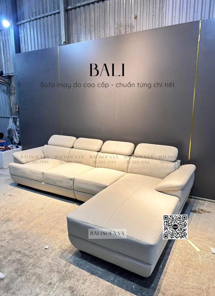Sofa phòng khách da xoá mực cao cấp BALI – sofa đẹp hiện đại