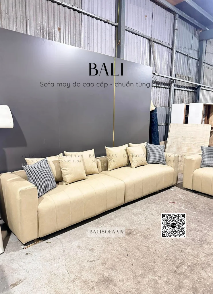 bộ sofa da và ghế đôn phòng khách da xoá mực chống xước mèo cào